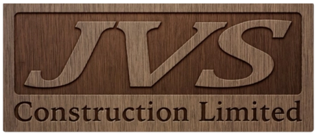 JVS Construction Limited wooden sign logo