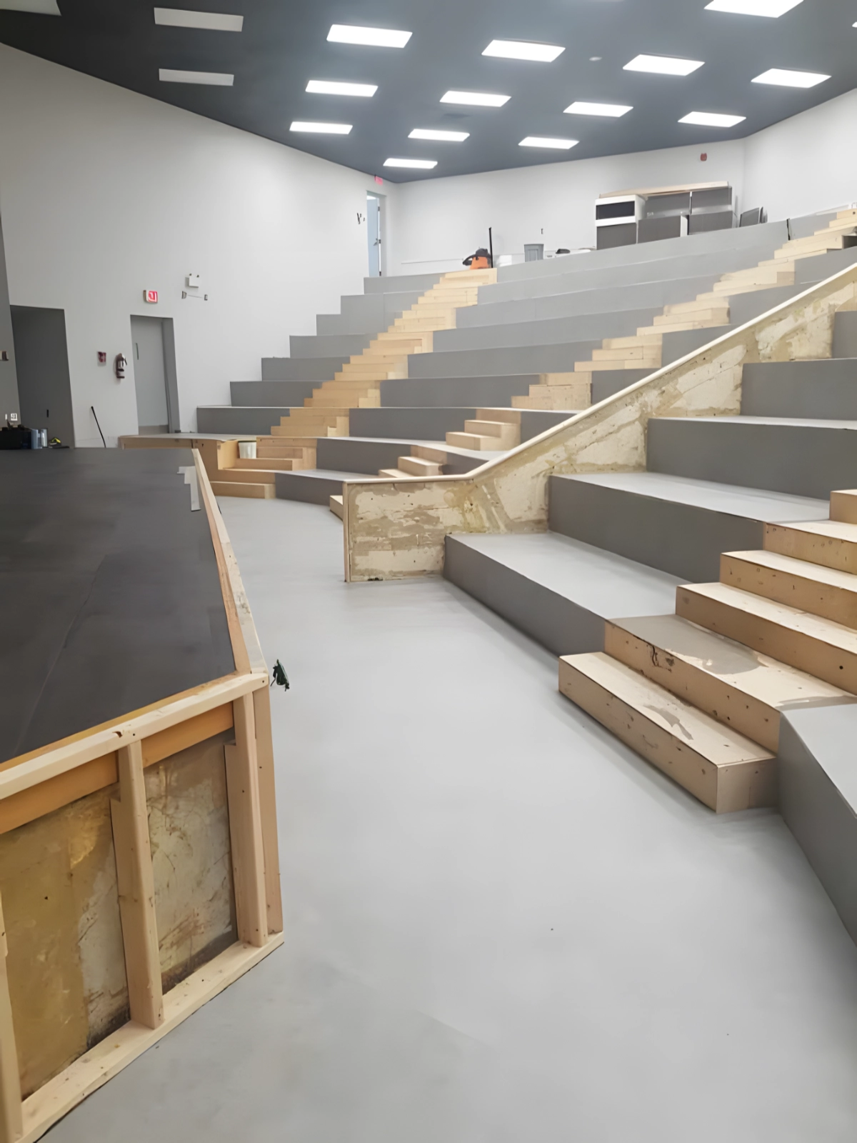 Modern auditorium with tiered seating